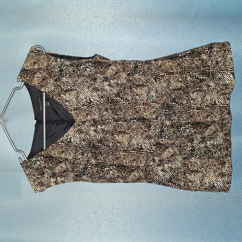 Carole Little Women's Snakeskin Print Blouse - Black and Brown